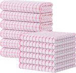 Kitinjoy Cotton 8 Pack Terry Kitchen Dish Cloths, 12 x 12 Inches Super Soft and Absorbent Dish Rags, Quick Drying Dish Towels for Washing Dishes, Mixed Color