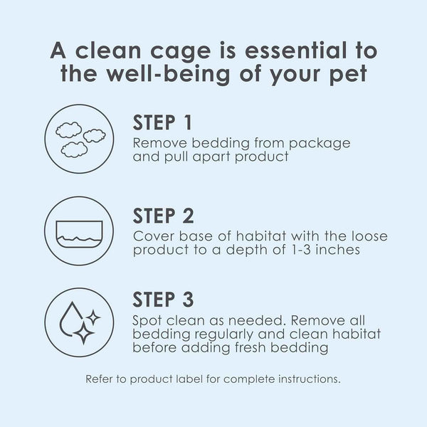 Kaytee clean and cozy white paper bedding, 49.2 liters, small animal bedding, premium paper, dust-free, pet-safe.