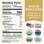 Organic White Popcorn Kernels Unpopped 3 lb Non-GMO Wisconsin Family Farm