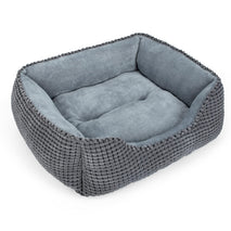 MIXJOY dog bed for large, medium, small dogs, 20 inch grey washable sleeping bed with anti-slip bottom