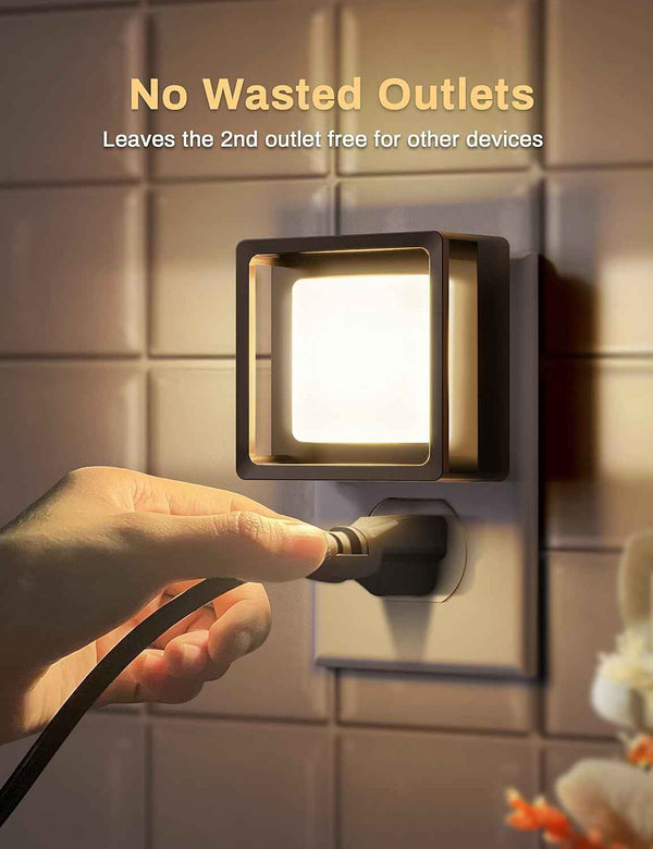 DORESshop LED Night Light, Night Lights Plug Into Wall [2 Pack] with Dusk-to-Dawn Sensor, Dimmable Nightlights, Adjustable Brightness for Bathroom, Hallway, Bedroom,Kids Room,Stairway,Soft White