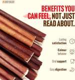 Natural Farm Odor-Free Bully Sticks 6 Inch 25 Count 100% Beef Pizzle Chews Grass-Fed Non-GMO Grain-Free