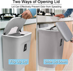 Tiyafuro 2.4 Gallon Hanging Kitchen Compost Bin with Lid for Counter or Under Sink, Odor-Free Indoor Compost Bucket