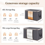 Lifewit 6 Pack Clothes Storage Bins with Lids and Clear Windows
