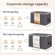 Lifewit 6 Pack Clothes Storage Bins with Lids and Clear Windows