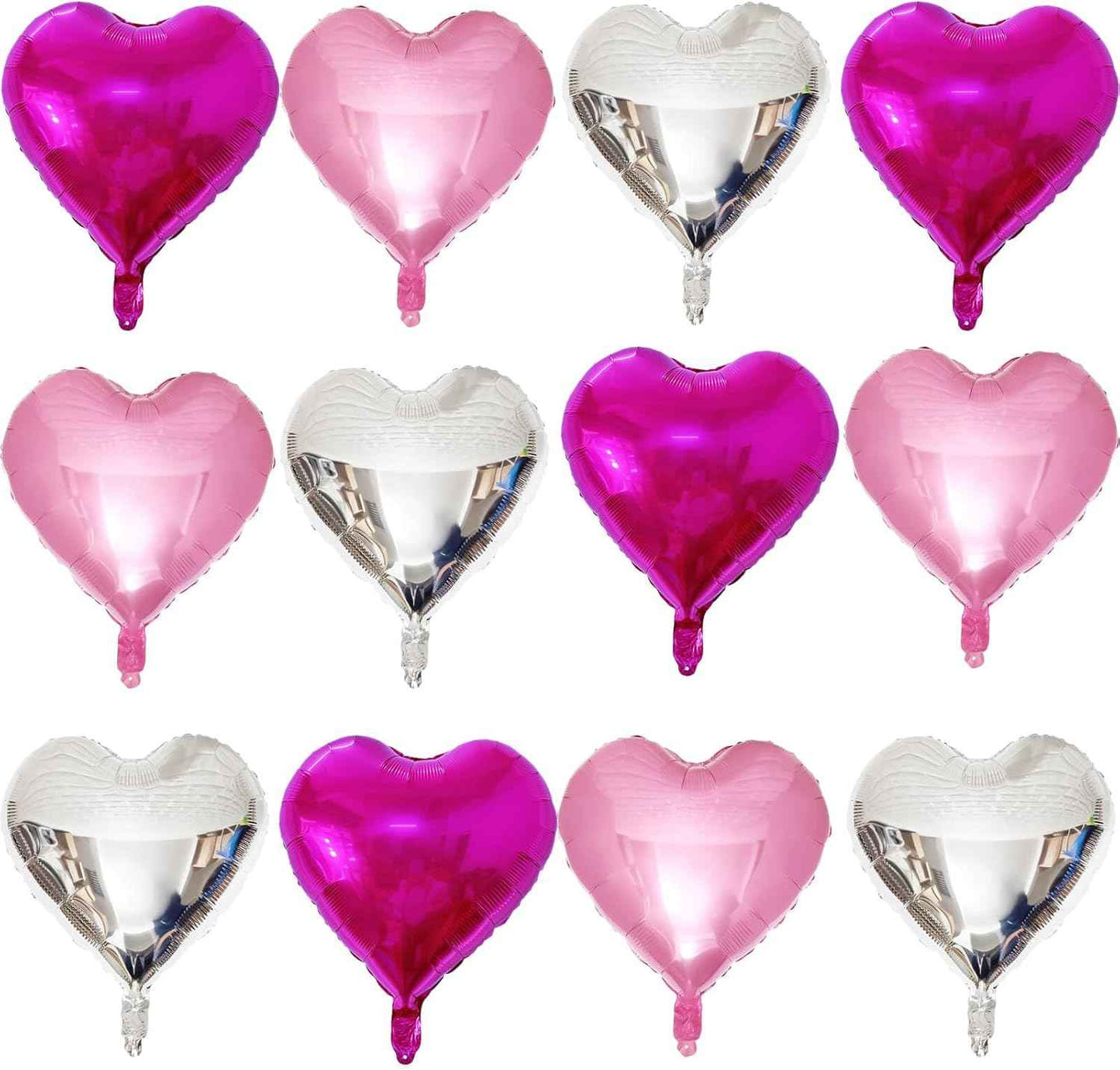 Gradient Pink Heart Shaped balloons Pack of 10,18 Inch Love Valentine Balloons Heart Romantic Balloons For Valentines Day Propose Marriage Wedding Bridal Shower Engagement Party Decorations