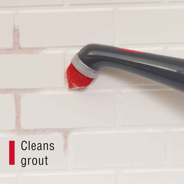 Rubbermaid Reveal Power Scrubber with Multi-Purpose & Grout Head, Cordless Electric Scrub Brush for Home, Kitchen, Bathroom, and Tile Cleaning