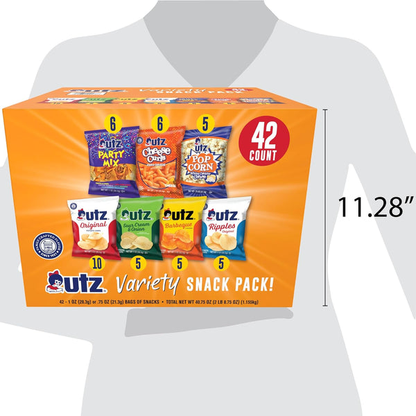 Utz Snack Variety Pack Individual Snacks for Travel and Vending
