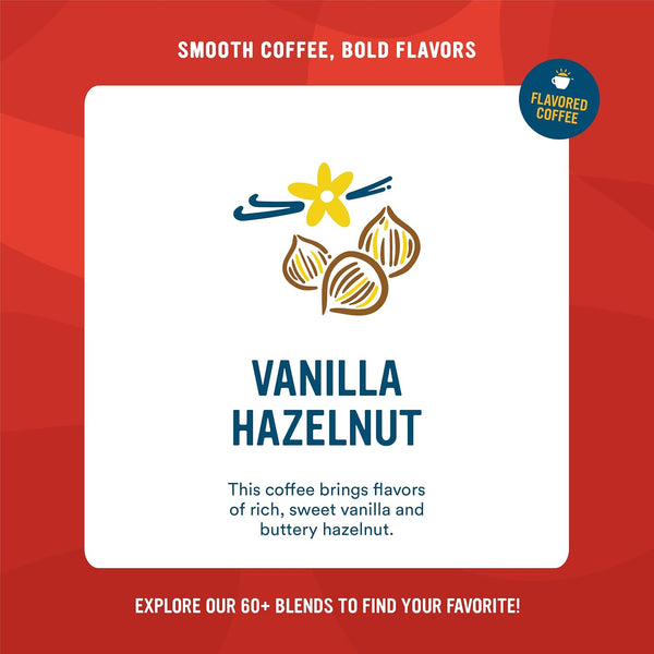 Cameron's Coffee Single Serve Pods, Vanilla Hazelnut, 12 Count, 6 Pack