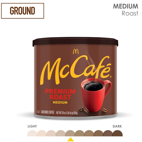 McCafe Medium Roast Ground Coffee 30 oz Canister 100 Arabica Beans Kosher