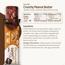 NuGo Slim Dark Chocolate Crunchy Peanut Butter Protein Bars, 24 Count