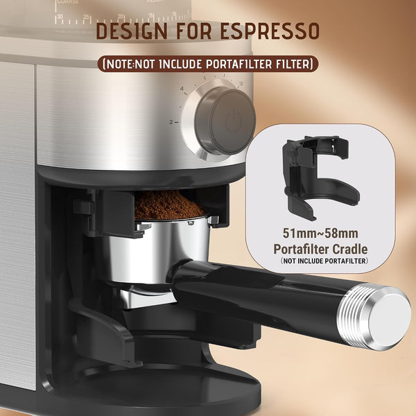 Electric Conical Burr Coffee Grinder with 30 Adjustable Grind Settings