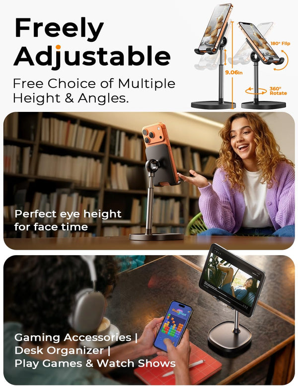 Adjustable Desk Phone Holder for Office Decor and Gaming Essentials