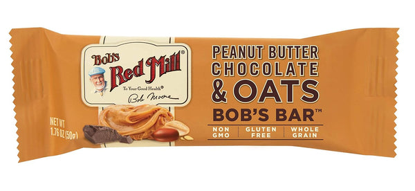 Bob's Red Mill 12pk Peanut Butter Chocolate & Oats Bar, 12 bars, Gluten Free, Kosher