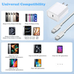 iPhone 17/16/15 Charger, USB C Charger, 2Pack 20W Type C Fast Wall Charge Power Adapter,6FT 60W USB-C to C Cable for iPhone Air/17Pro Max/15/16 Pro Max,iPad Pro 12.9/11 inch,iPad Air 5/4th,AirPods Pro