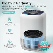 2-Pack JH12 Replacement Filter, 4-Stage High Efficiency&Activated Carbon, for up to 99.97% of Pet Hair, Smoke, Harmful Particles and Common Household Pollutants, Stander Version, Blue