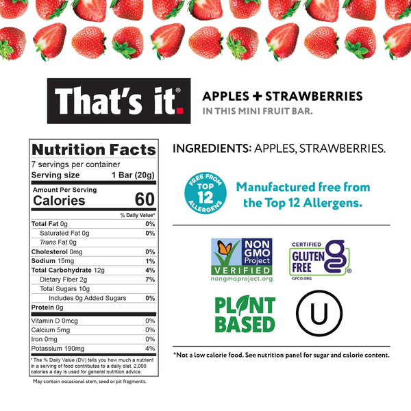 That's it. Mini Fruit Bars Variety 35 Pack No Sugar Plant-Based Vegan Gluten Free