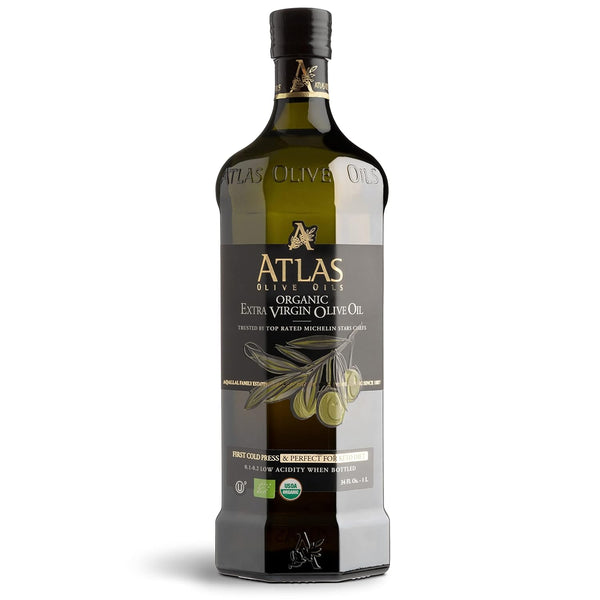 Atlas 1 LT Moroccan organic cold-pressed extra virgin olive oil with polyphenol rich, newly harvested, unprocessed from single family farm