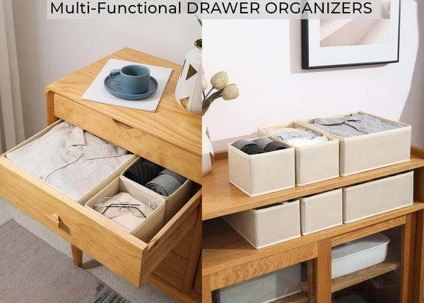 12 pack drawer organizers for clothing storage and organization