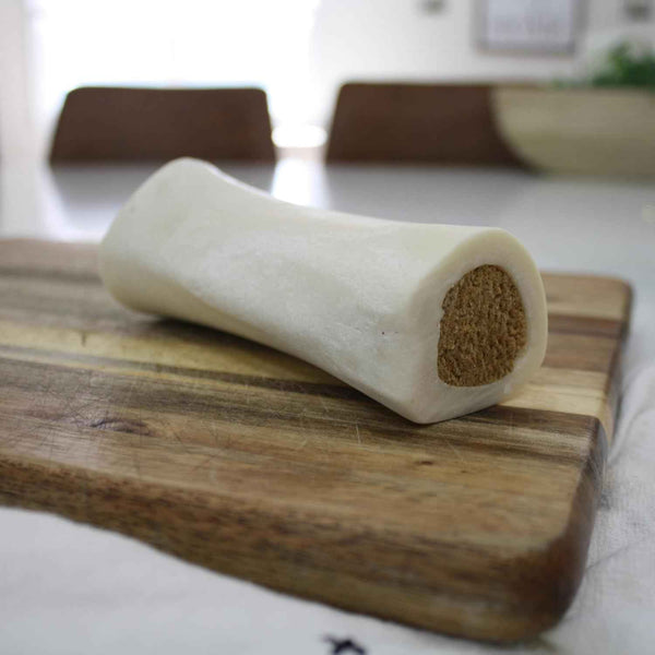 Cadet Stuffed Shin Bone, Long-Lasting Dog Chew Bones for Aggressive Chewers, High Protein Filled Bone Dental Chew for Dogs, Peanut Butter Flavor Filling, 5-6" for Large Dogs