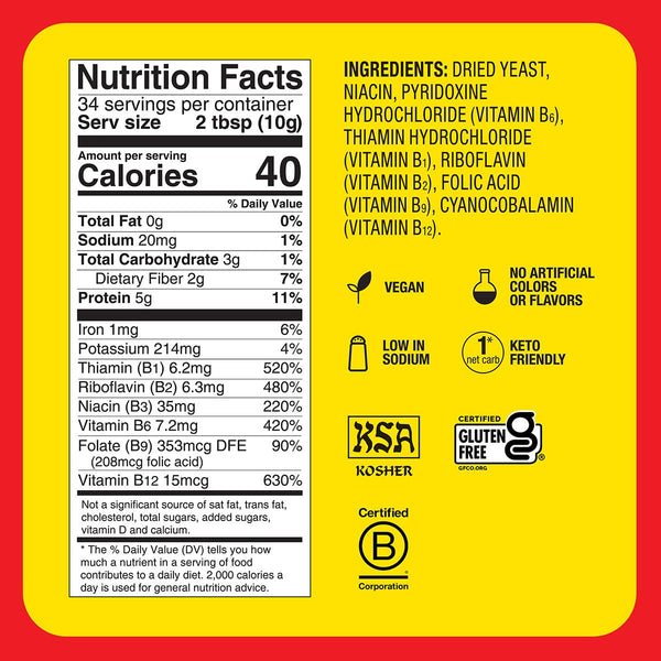 Bragg Premium Nutritional Yeast Seasoning - Vegan, Gluten-Free Parmesan Substitute
