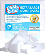 Premium Melamine Sponge Scrubber Pads - Extra Large, Thick & Durable for Bathtub & Wall Cleaning