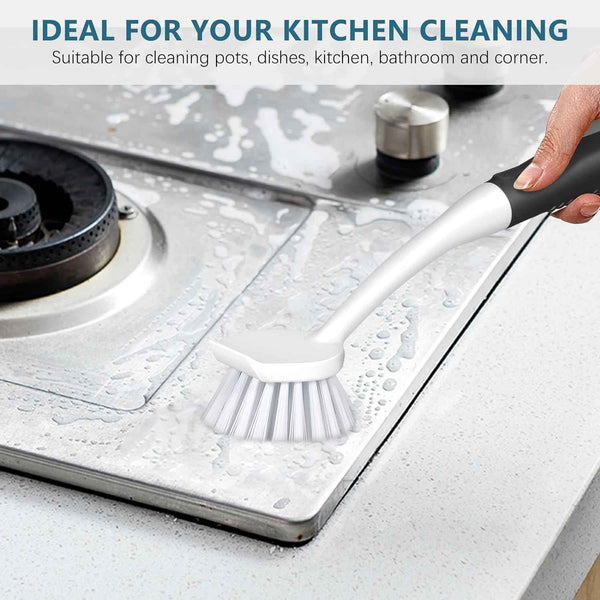 SetSail Dish Brush Set of 3 with Bottle Brush and Scraper Tip for Deep Cleaning