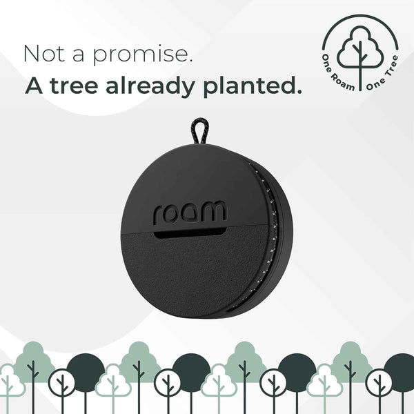 ROAM SMART TRACKER - Bluetooth Tracker & Item Locator for Keys, Wallet, Luggage, Kid & Pet Gear, (iOS, Android Compatible), No App or Subscription, Fast Setup, Waterproof | 2-Pack, Black & Blue
