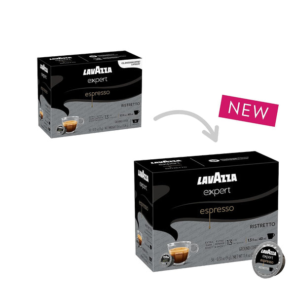 Lavazza Expert Espresso Ristretto Capsules, 36 Count, Extra Dark Roast, Arabica and Robusta Blend