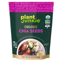 Plant Junkie Organic Chia Seeds, 8oz, USDA Organic, Non-GMO, Gluten Free, Kosher, 37% DV of Fiber