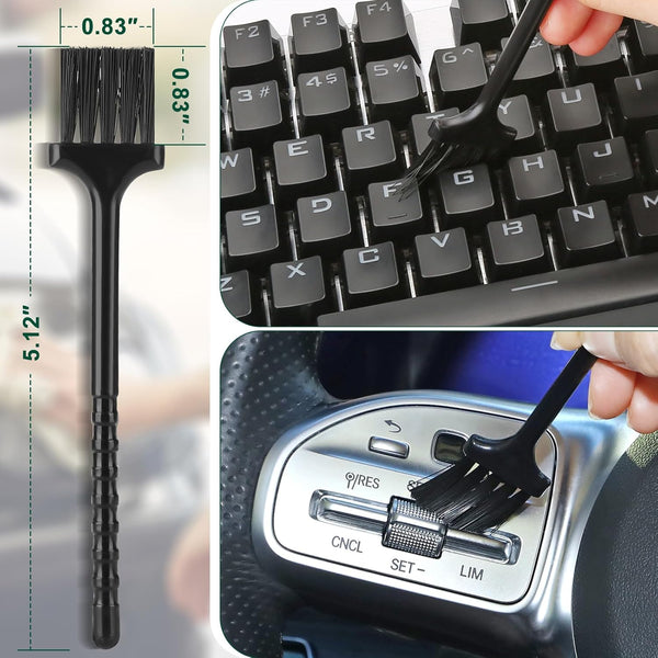 Car Interior Duster Detail Brush Cleaning Gel Kit with Soft Dash Vent Dusting Slime Putty Detailing Brushes for Auto, Truck, SUV, RV