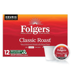 Folgers Classic Roast, 12-Count Medium Roast Coffee K-Cup Pods, 6-Pack