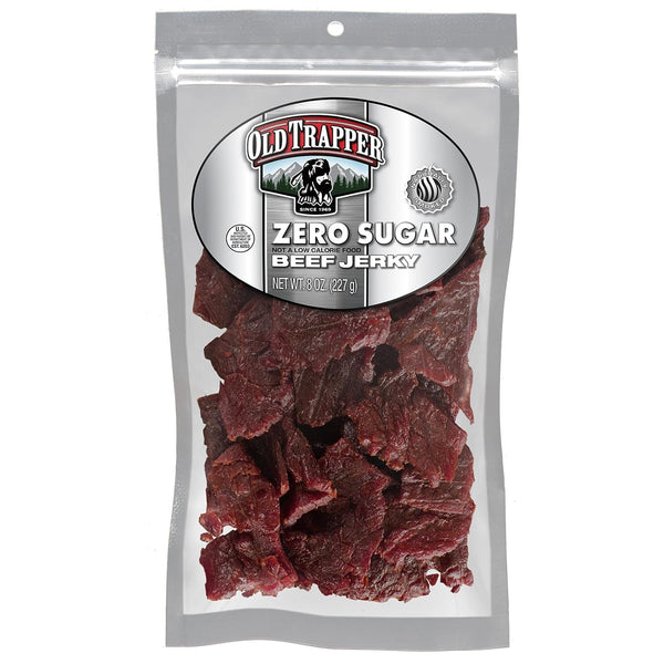 Old Trapper Beef Jerky, Hot & Spicy, 8 Ounce Individual Pack, 11 Grams of Protein, 70 Calories per Serving