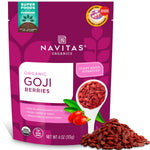 Navitas Organics Goji Berries, 8oz Bag, 8 Servings, USDA Organic, Non GMO, Gluten Free, Vegan
