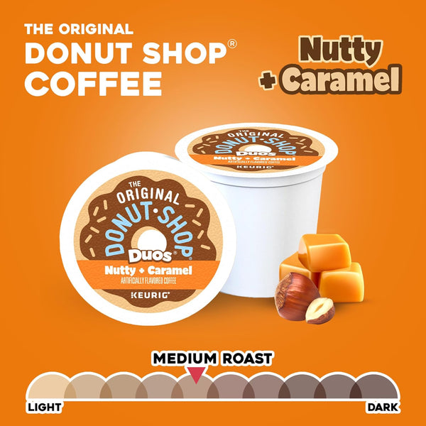 The Original Donut Shop Duos Nutty + Caramel Coffee Keurig K-Cup Pods 60 Count