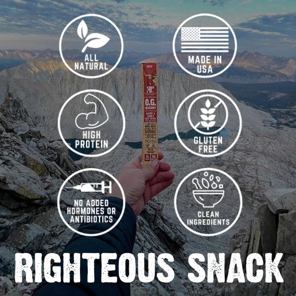 Righteous Felon Variety Meat Sticks, 24 Count, Individually Wrapped, Jerky Variety Pack