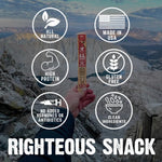 Righteous Felon Variety Meat Sticks, 100% Grass Fed Beef, Turkey & Pork, 10 Count