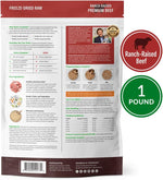 ULTIMATE PET NUTRITION 100% Freeze Dried Raw Veterinarian Formulated Dog Food with Antioxidants Prebiotics and Amino Acids 1 Pound Beef