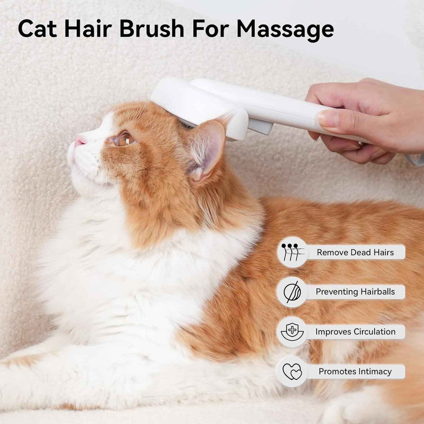 Aumuca Cat Brush for Shedding, Cat Brushes for Indoor Cats, Cat Brush for Long or Short Haired Cats, Cat Grooming Brush Cat Comb for Kitten Rabbit Massage Removes Loose Fur