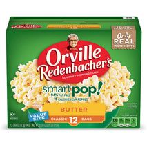 Orville Redenbacher's Microwave SmartPop! Butter Flavor, 4g Fiber, 94% Fat-Free, 12-Count 2.69 oz. Bags