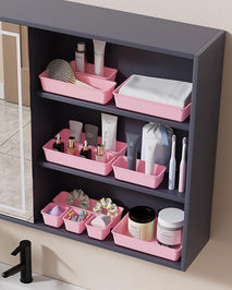 25 PCS Plastic Drawer Organizers Set for Makeup, Jewelry, and Utensils