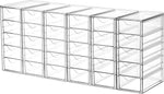 Clear Acrylic Organizer with 16 Drawers for Office Supplies and Desk Storage