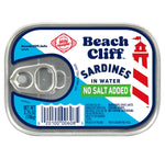 Beach Cliff Sardines in Water, 3.75 oz Can (Pack of 12) - Wild Caught Sardines - 12g Protein per Serving - Gluten Free, Keto Friendly