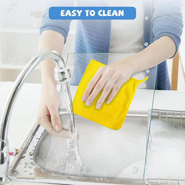 Tempered glass cutting board for kitchen use, 2 pieces, 12x16 and 12x8 inches, clear, heat resistant, non-slip feet