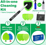 xin dell windshield cleaner tool extendable handle microfiber pads car home window cleaning