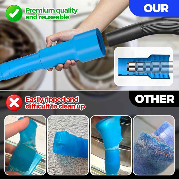 Holikme 2-piece dryer vent cleaner kit with lint vacuum attachment and flexible brush
