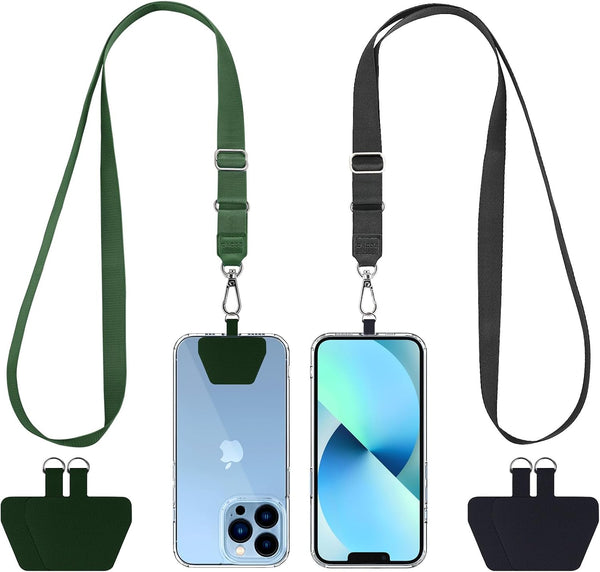 Phone Lanyard 2 Pack with Adjustable Neck Strap and Phone Patches for Smartphones