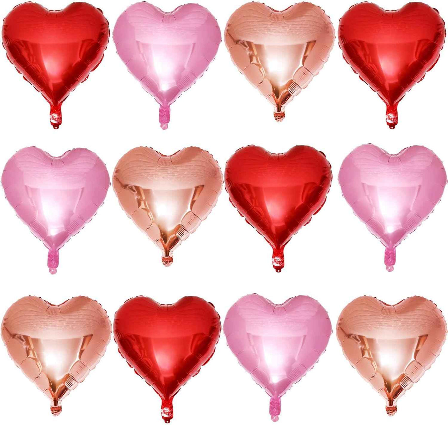 Gradient Pink Heart Shaped balloons Pack of 10,18 Inch Love Valentine Balloons Heart Romantic Balloons For Valentines Day Propose Marriage Wedding Bridal Shower Engagement Party Decorations