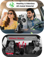 MAGIC JOHN Magnetic Car Phone Holder [Strong Suction&Strong Magnetic] 360° Adjustable Car Phone Mount for Windshield, Ultra-Durable Metal, Suction Cup Car Phone Mount for iPhone Samsung All Smartphone