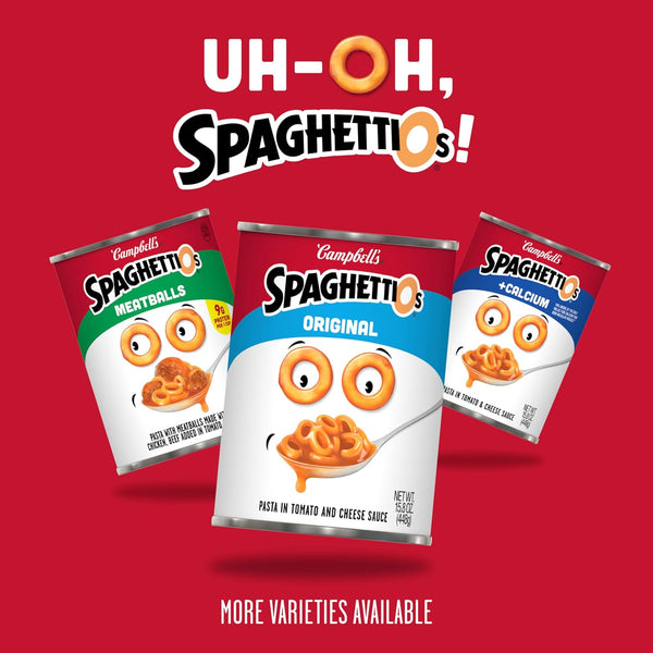 SpaghettiOs Original Canned Pasta, 15.8 oz Can, Pack of 12